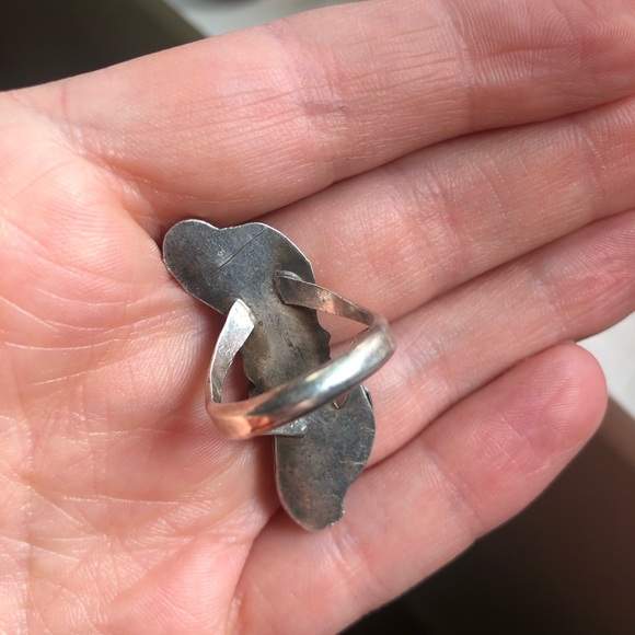 Sterling silver, turquoise, and coral ring!!! - Picture 6 of 9